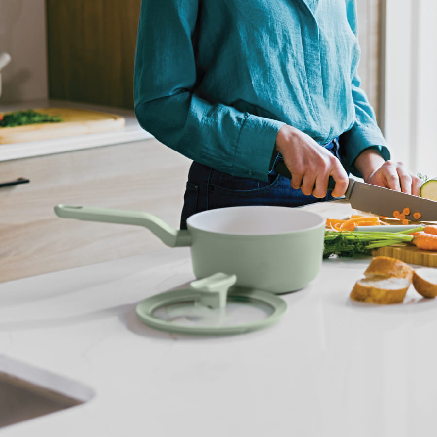 หม้อซอสอะลูมิเนี่ยมเคลือบเซรามิค BergHOFF Non-stick 18ซม. Balance Sage 3950448_2